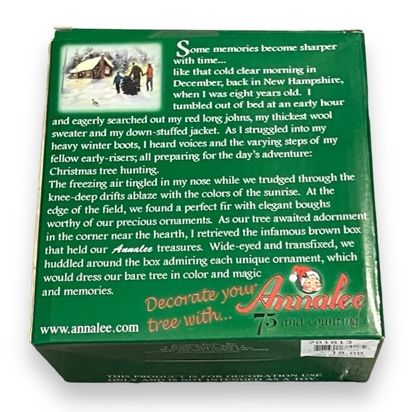 NEW Annalee 5" Elegant Lamb Christmas Ornament Gold Scarf 2013 in Original Box - Picture 4 of 5